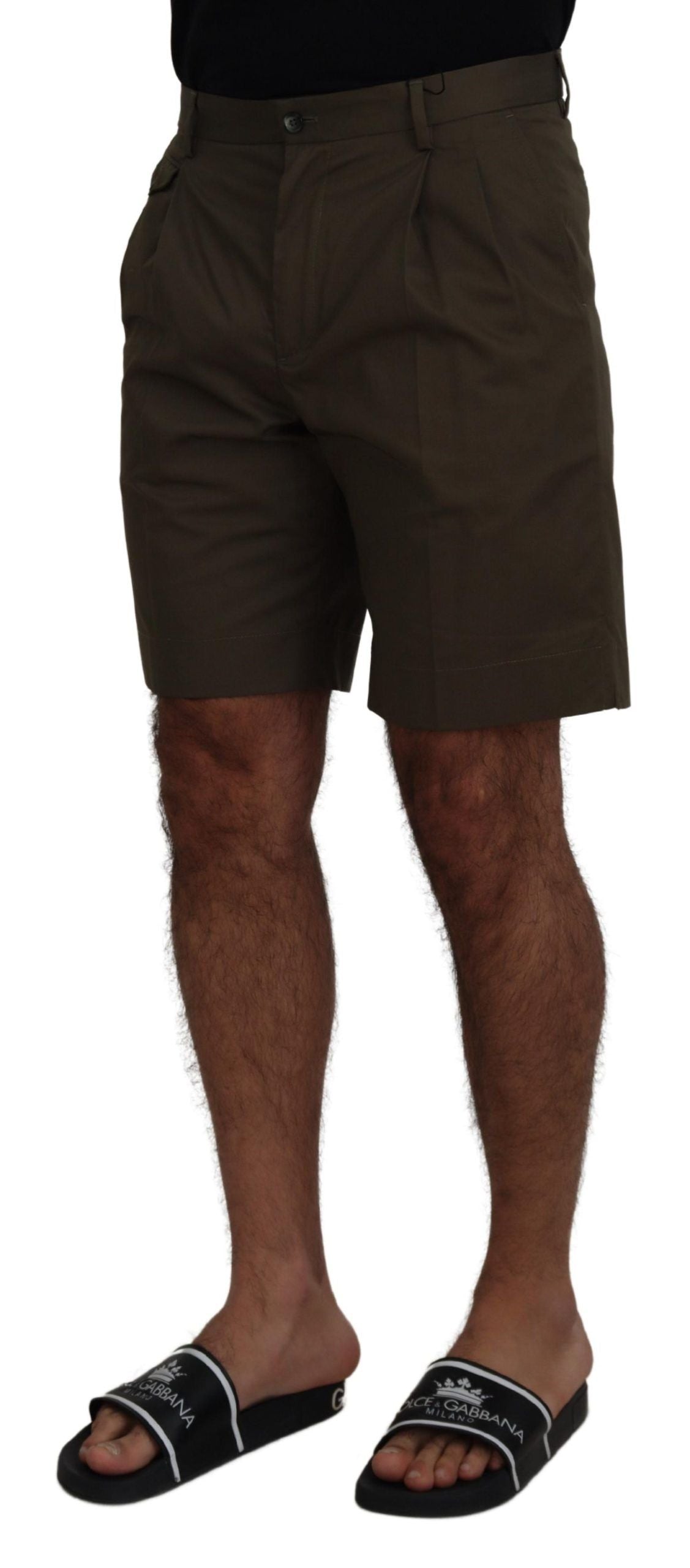 Dolce &amp; Gabbana Elegante Chino-Shorts aus grüner Baumwolle