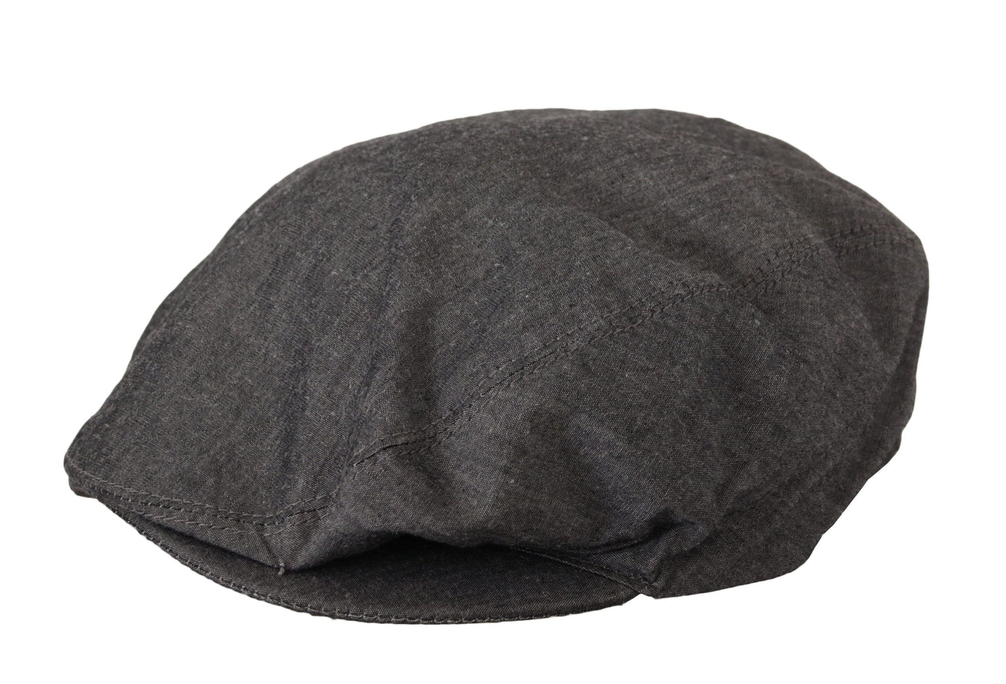 Dolce &amp; Gabbana Gray Newsboy Men Capello Cotton Blend Hat