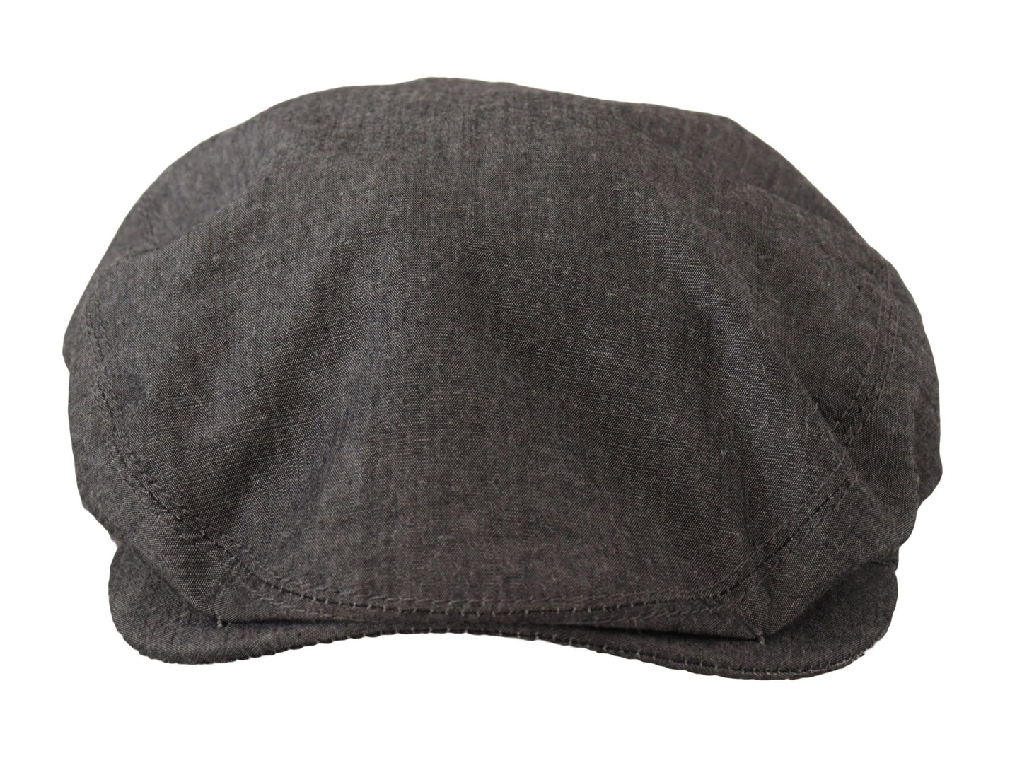 Dolce &amp; Gabbana Gray Newsboy Men Capello Cotton Blend Hat