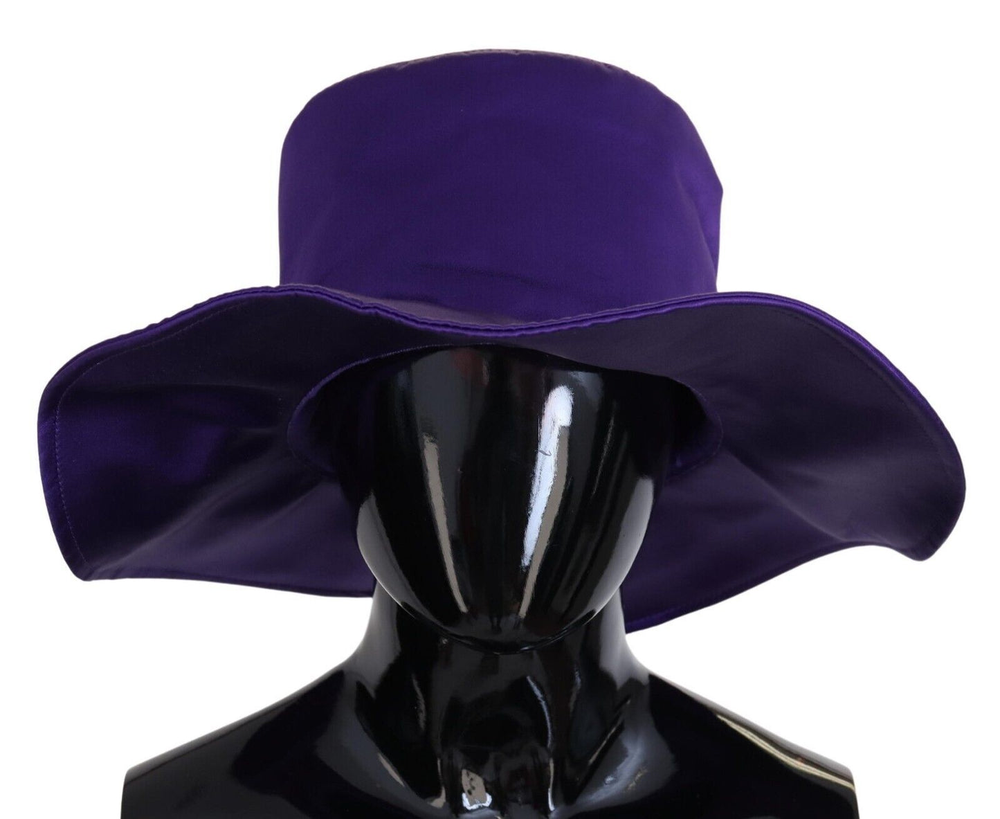 Dolce &amp; Gabbana Purple Silk Stretch Top Hat