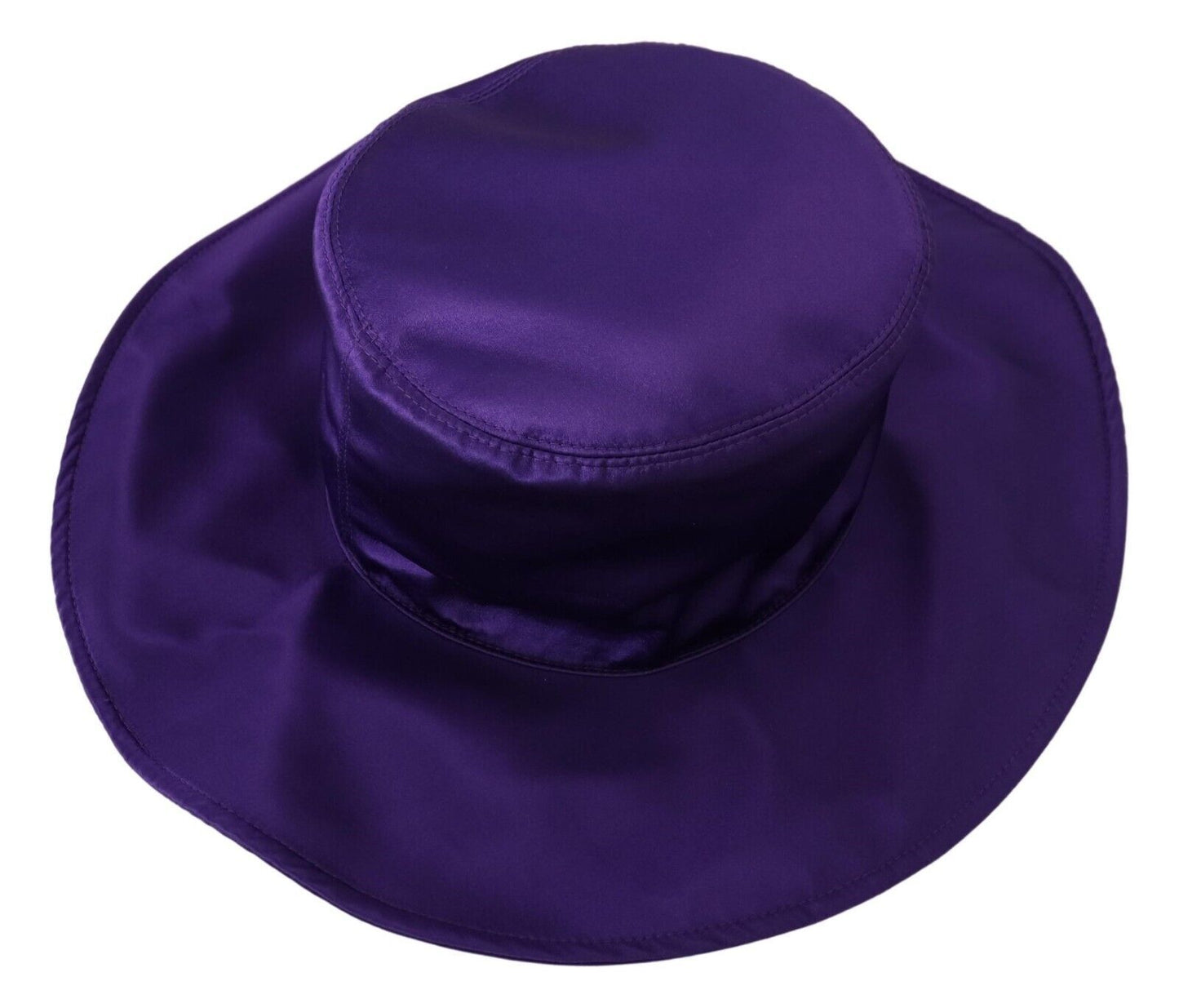 Dolce &amp; Gabbana Purple Silk Stretch Top Hat