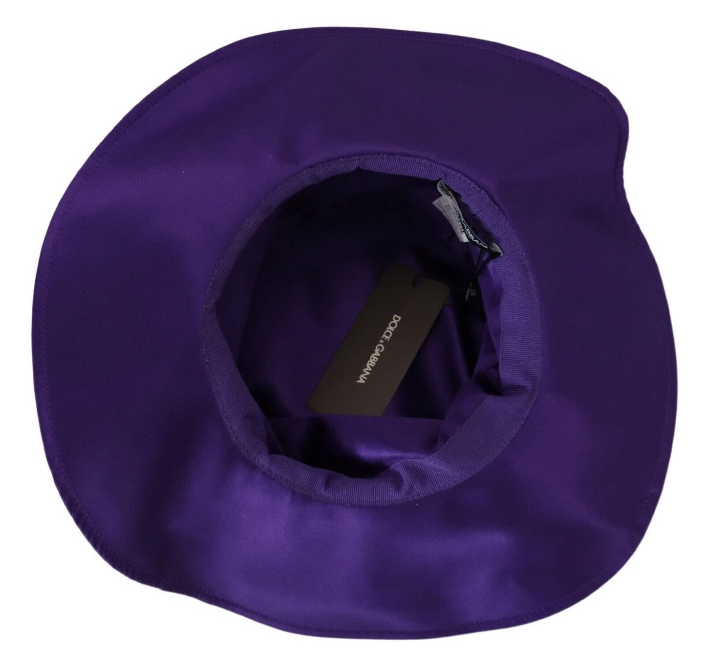 Dolce &amp; Gabbana Purple Silk Stretch Top Hat