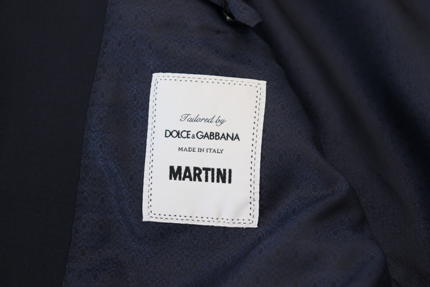 Dolce &amp; Gabbana Dark Blue Wool Single Breasted MARTINI Blazer