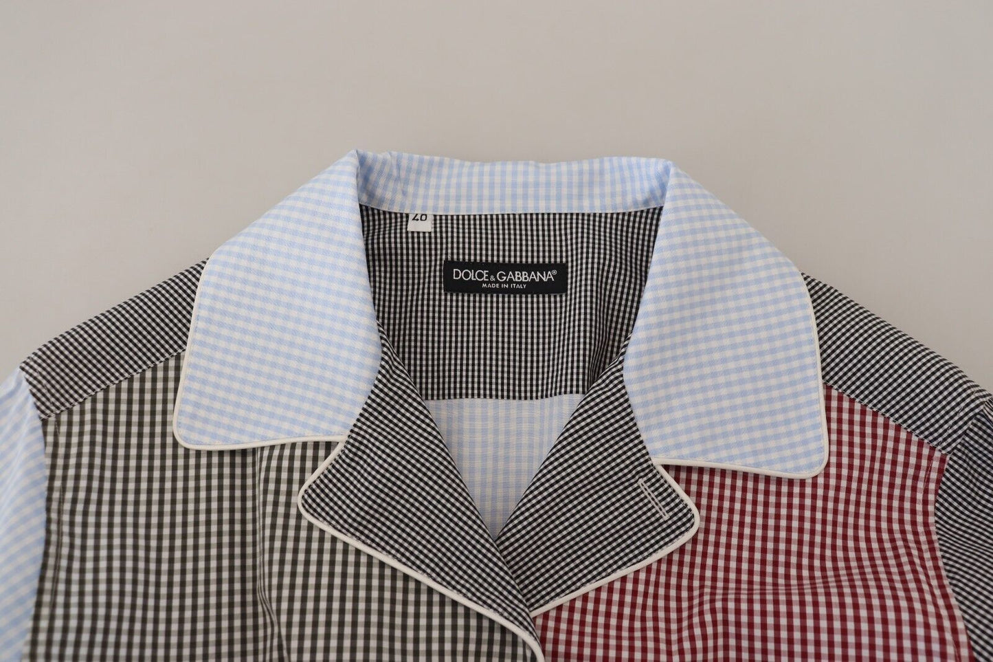 Dolce &amp; Gabbana Mehrfarbiges Button-Down-Schlafshirt aus Baumwolle