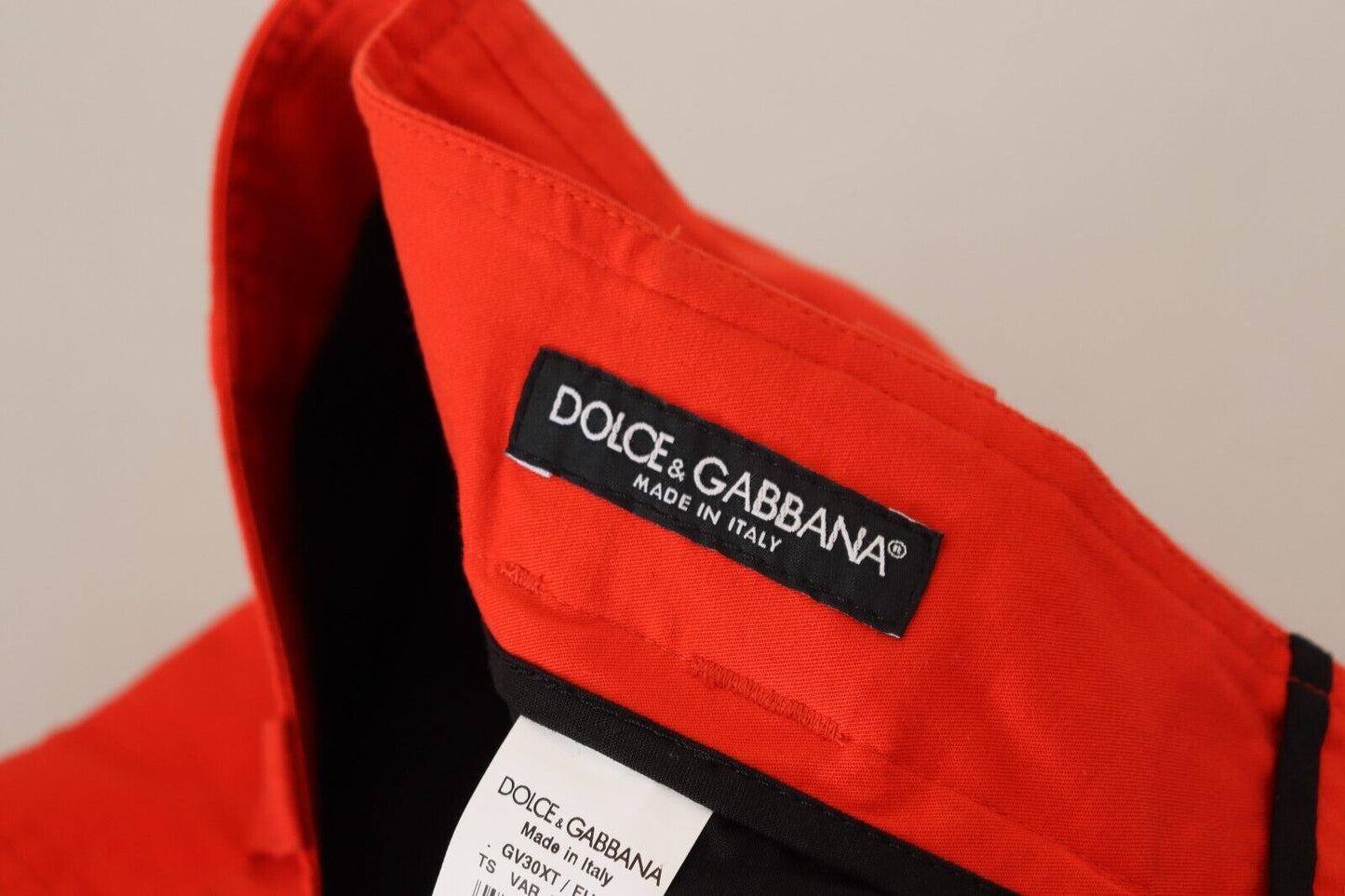 Dolce &amp; Gabbana Elegante rote Hose aus Baumwollmischung