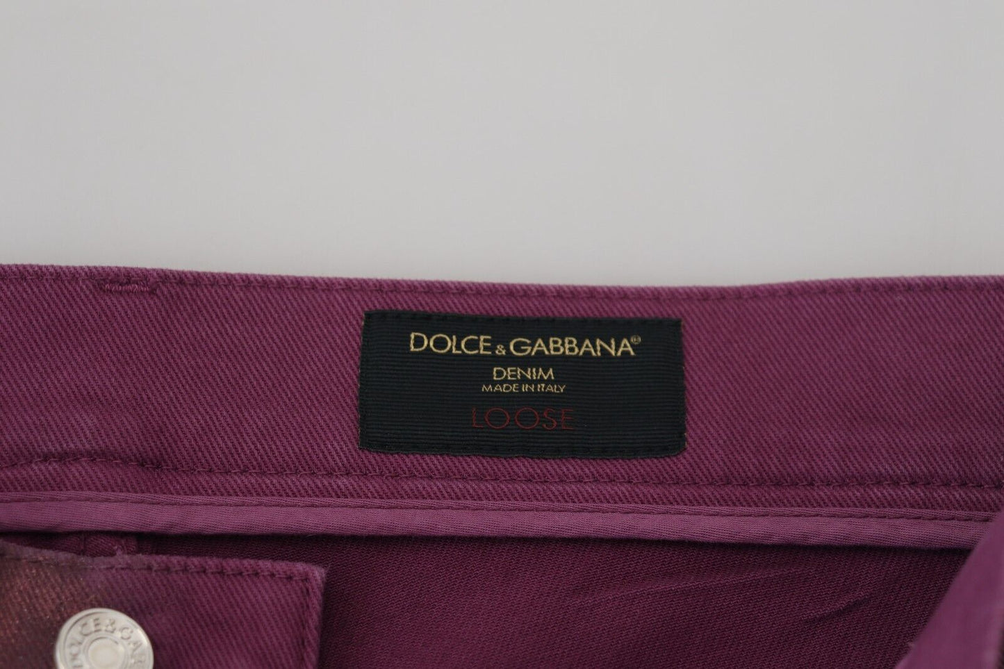 Dolce &amp; Gabbana Elegante magentafarbene Baumwollhose