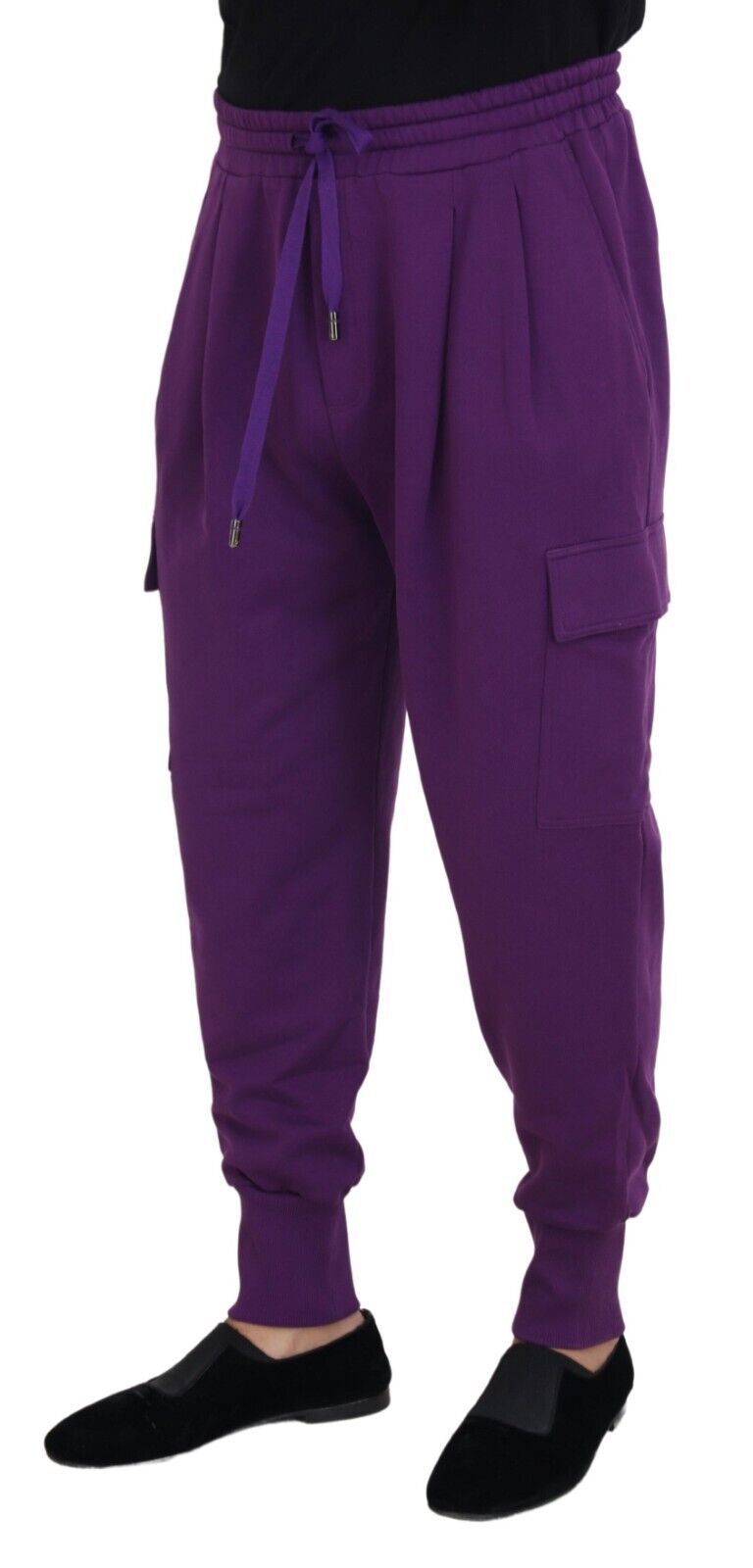 Dolce &amp; Gabbana Elegante violette Cargo-Jogginghose aus Baumwolle