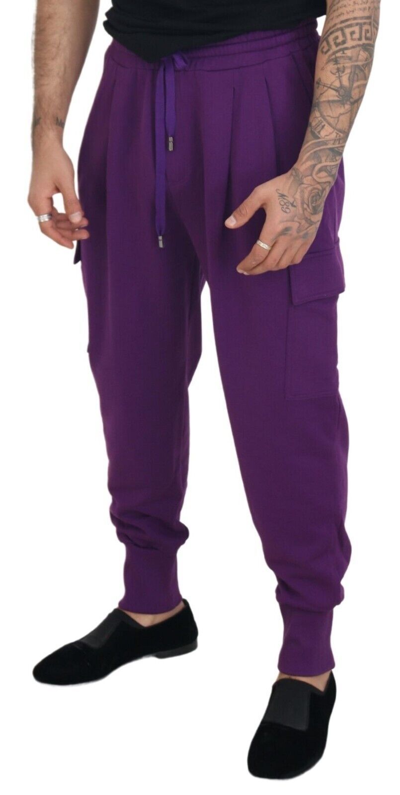 Dolce &amp; Gabbana Elegante violette Cargo-Jogginghose aus Baumwolle