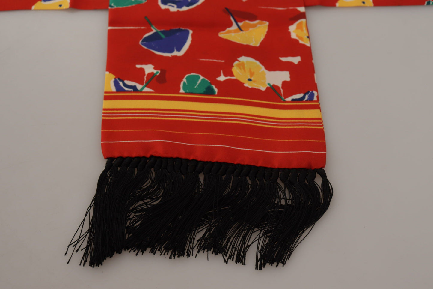 Dolce &amp; Gabbana Multicolor DG Umbrellas Print Shawl Fringe Scarf