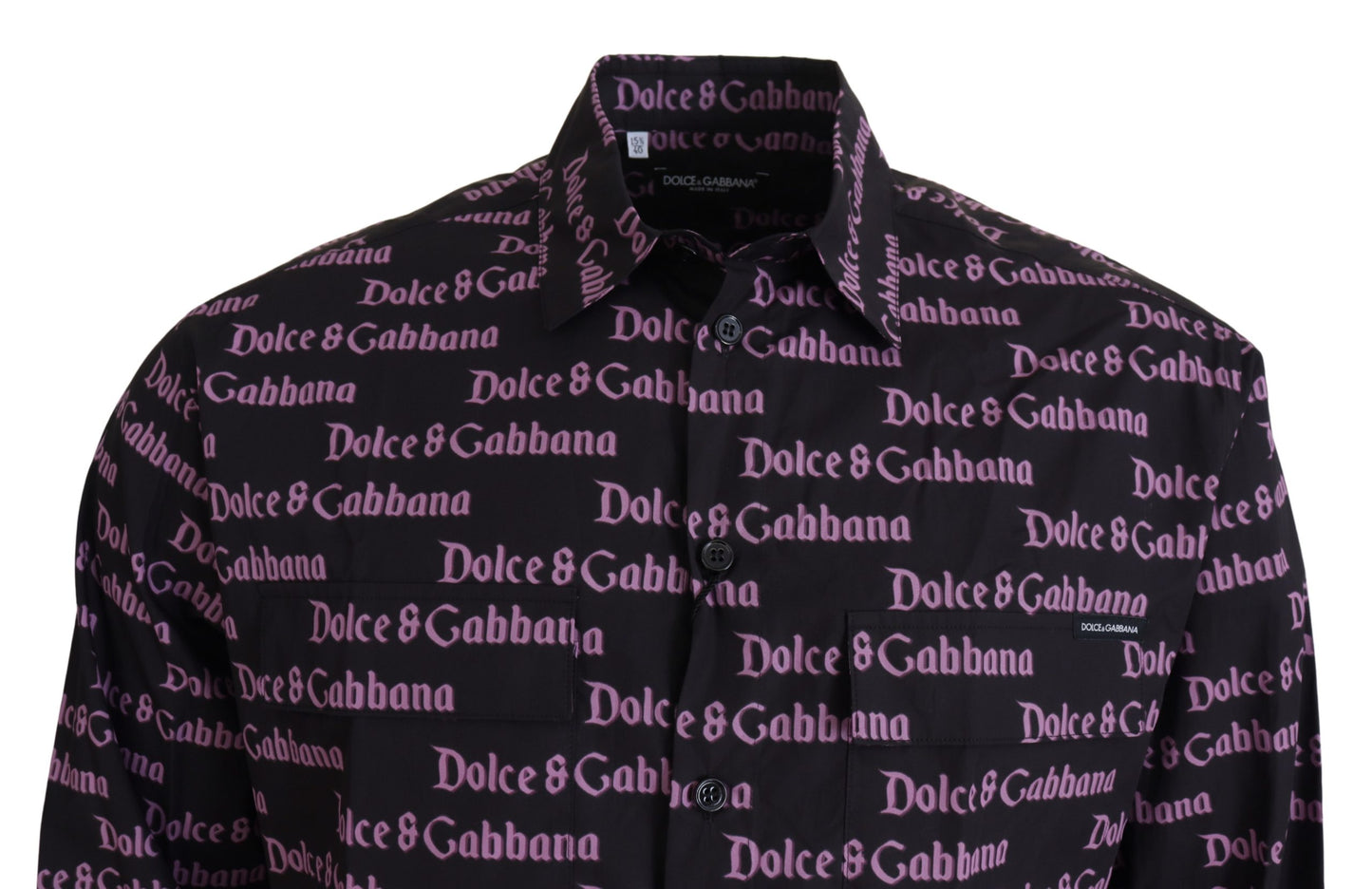 Dolce &amp; Gabbana Elegantes, schmal geschnittenes schwarzes Hemd