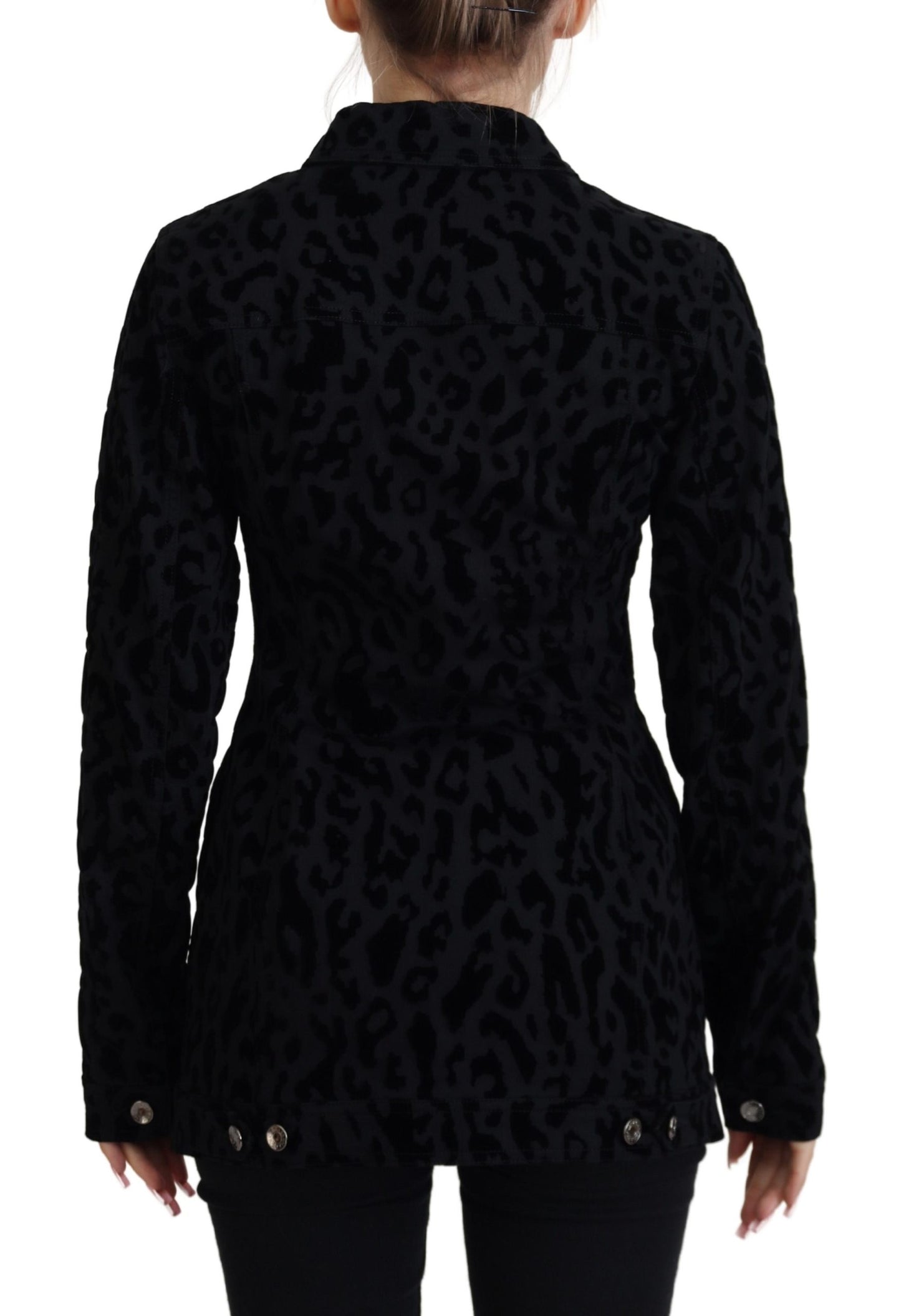 Schicke Jeansjacke mit Leopardenmuster von Dolce &amp; Gabbana