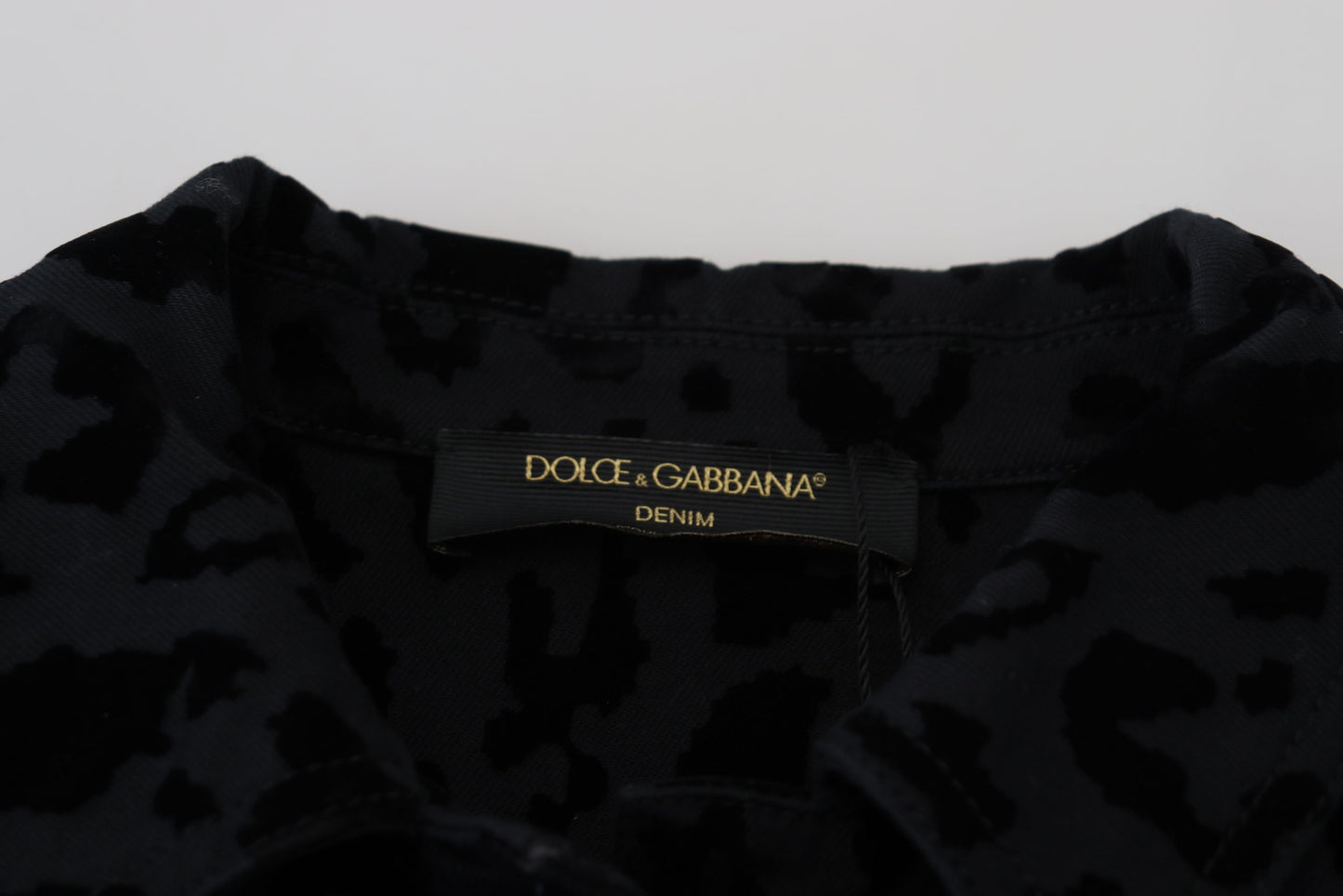 Schicke Jeansjacke mit Leopardenmuster von Dolce &amp; Gabbana