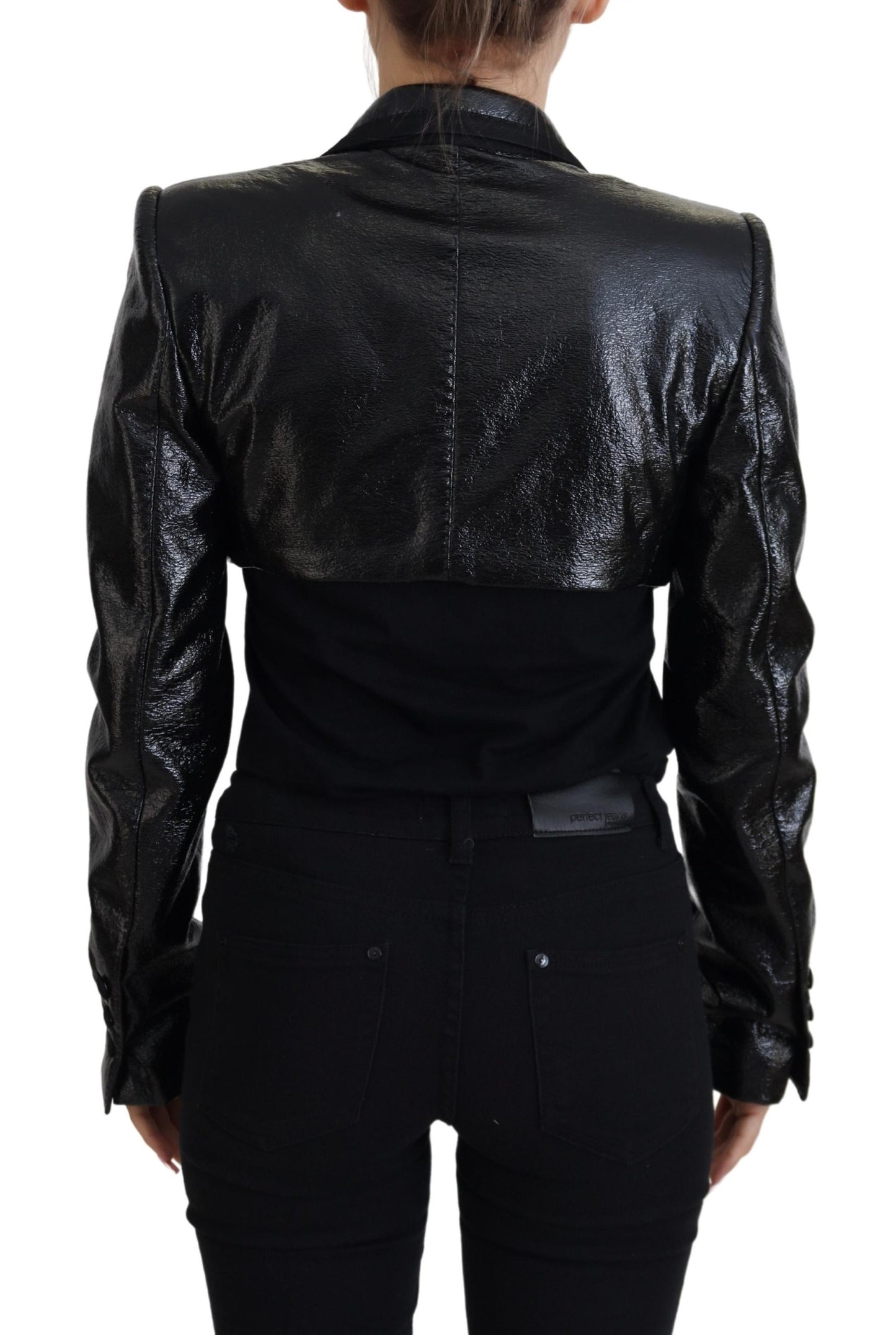 Dolce &amp; Gabbana Elegante kurze schwarze Designerjacke