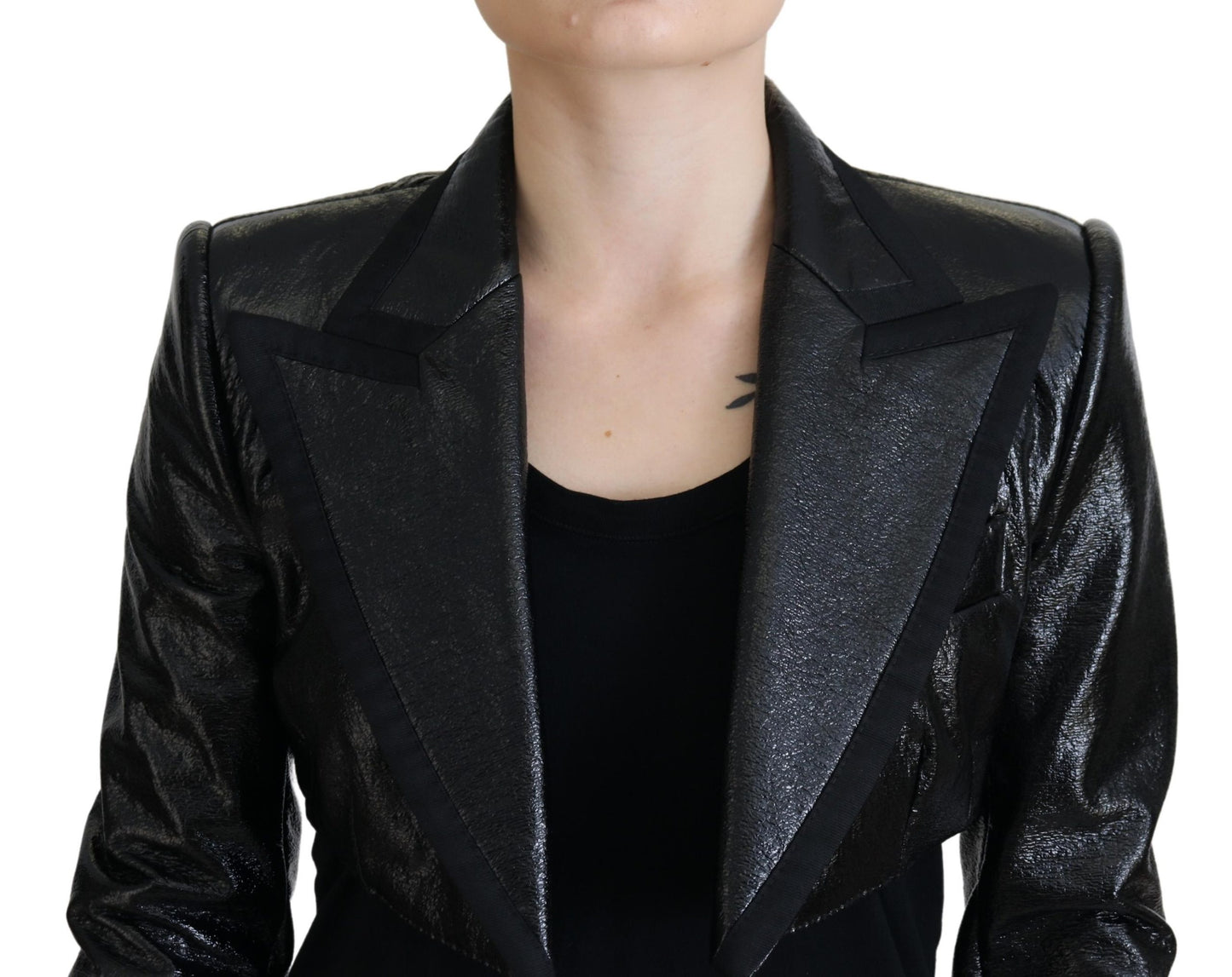 Dolce &amp; Gabbana Elegante kurze schwarze Designerjacke