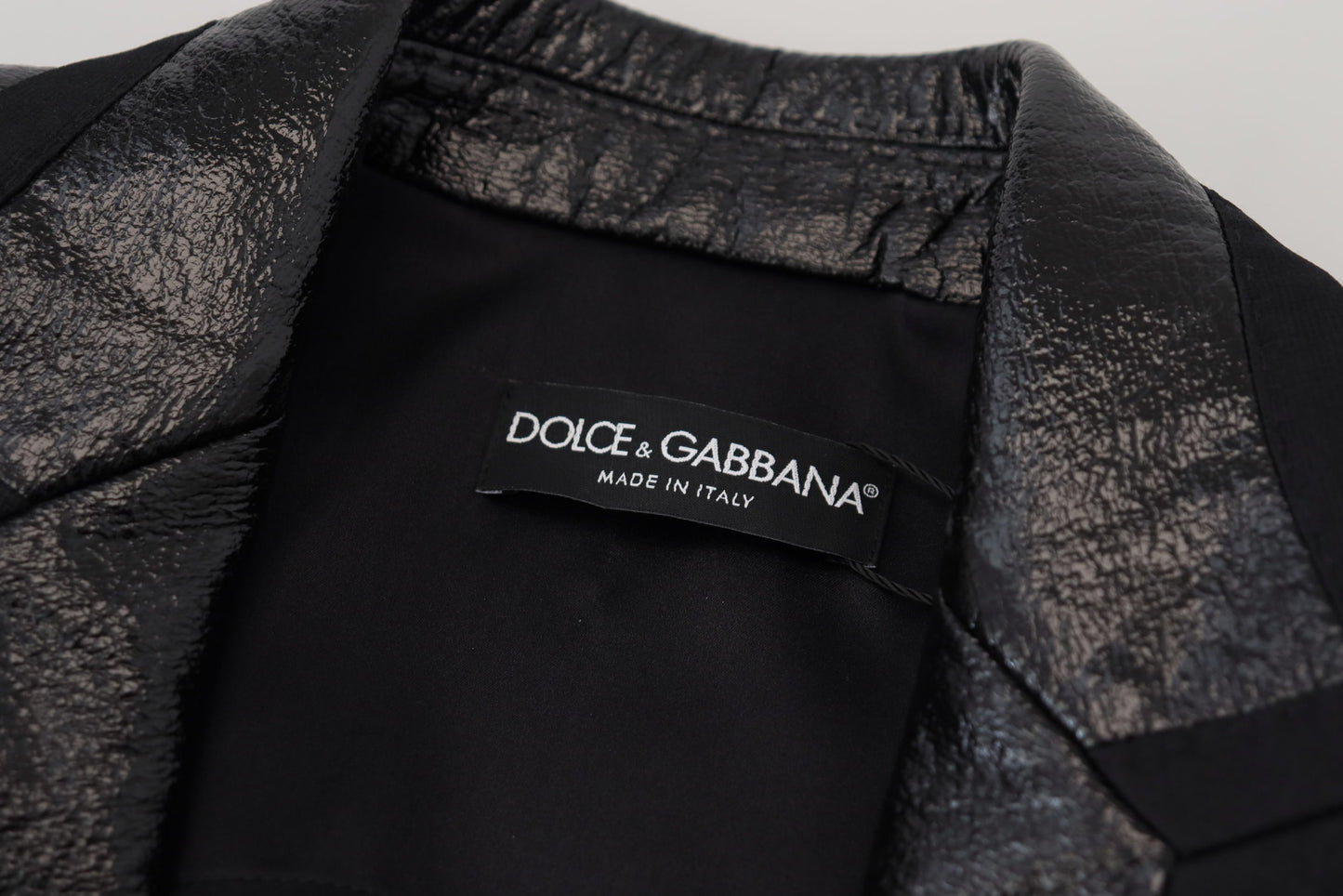 Dolce &amp; Gabbana Elegante kurze schwarze Designerjacke