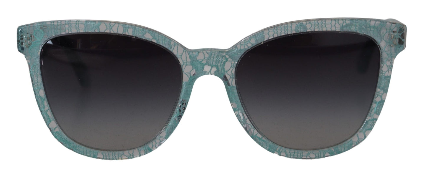 Dolce &amp; Gabbana Blue Lace Crystal Acetate Butterfly DG4190 Sunglasses