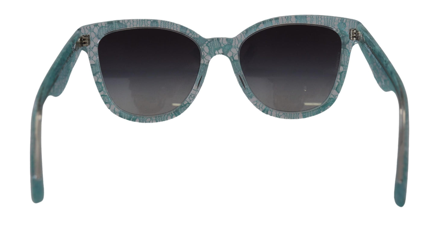 Dolce &amp; Gabbana Blue Lace Crystal Acetate Butterfly DG4190 Sunglasses