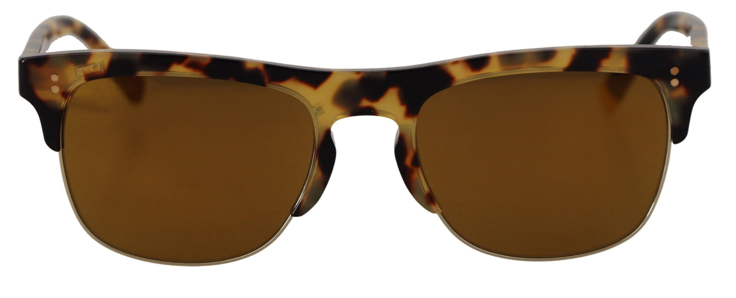 Dolce &amp; Gabbana Brown Gold Acetate Havana DG430A Sunglasses