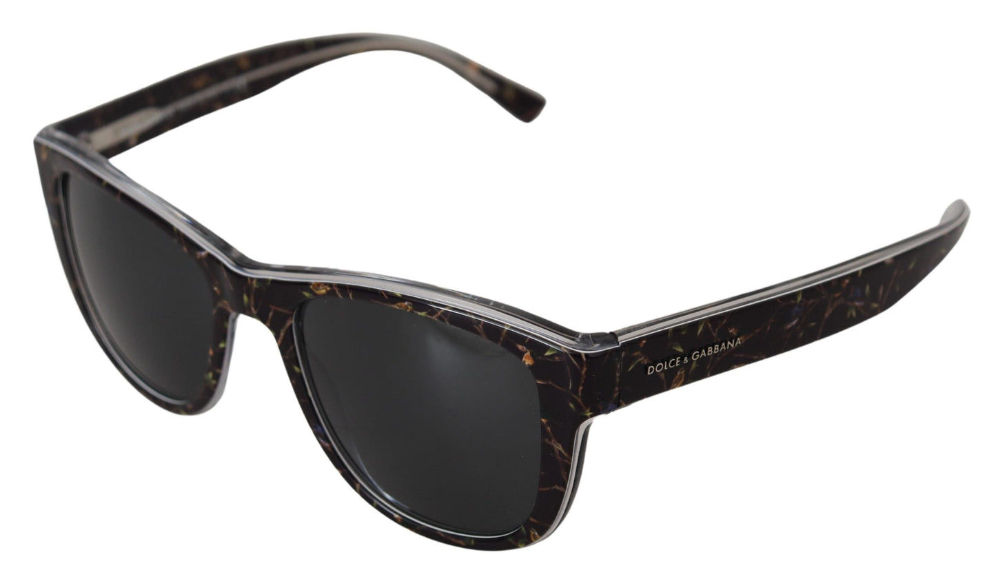 Dolce &amp; Gabbana Elegante schwarze Acetat-Sonnenbrille für Damen