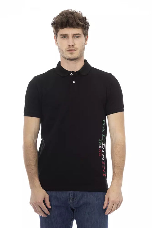 Polo da uomo Baldinini Trend in cotone nero