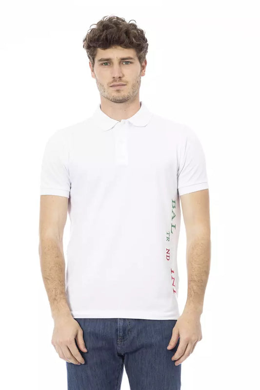 Baldinini Trend White Cotton Men Polo Shirt