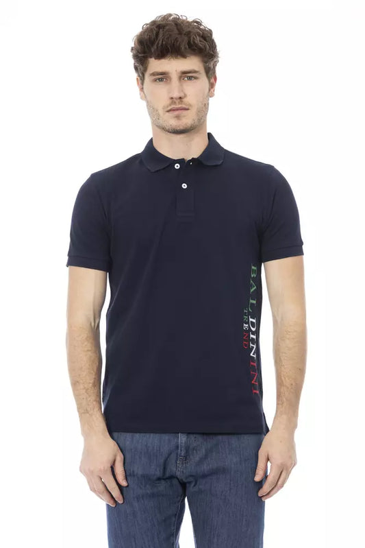 Polo da uomo Baldinini Trend in cotone blu