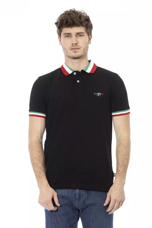 Polo da uomo Baldinini Trend in cotone nero