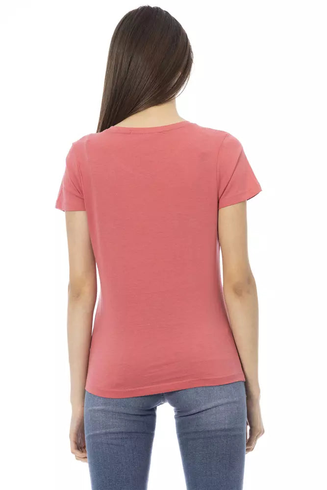 Trussardi Action Pink Cotton Tops &amp; T-Shirts