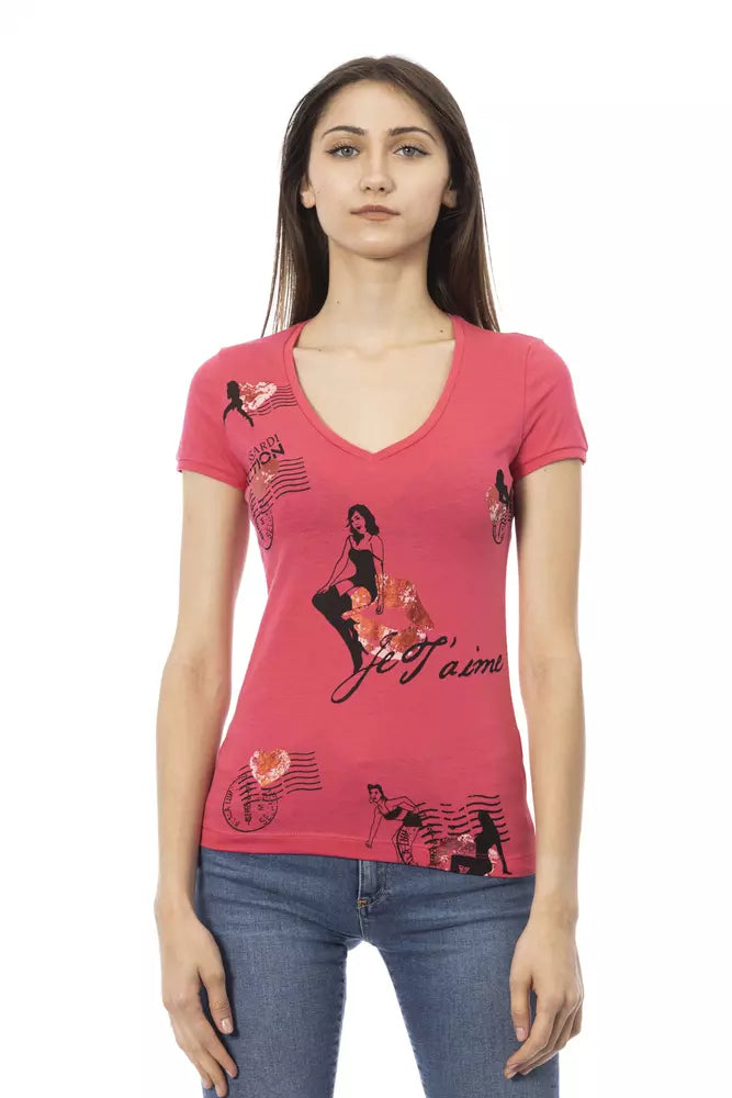 Trussardi Action Pink Cotton Women Top