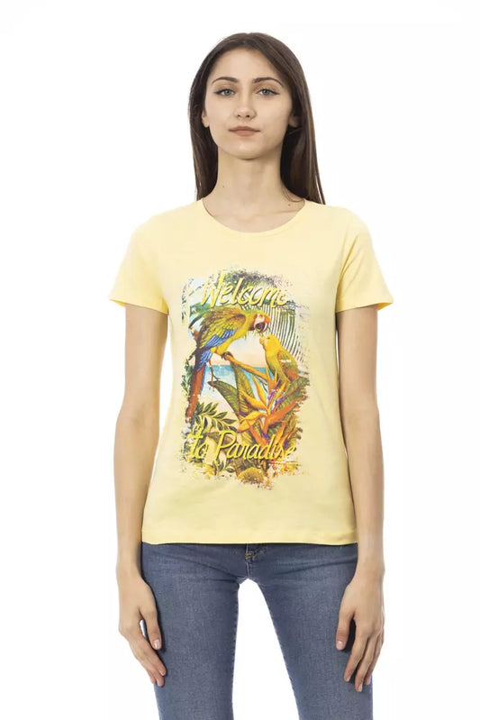 Trussardi Action Yellow Cotton Women Top