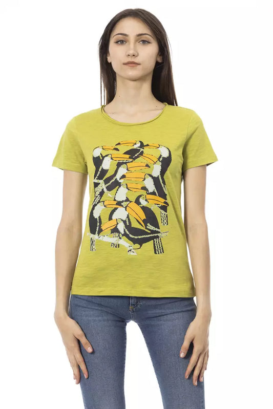 Trussardi Action Green Cotton Tops &amp; T-Shirts