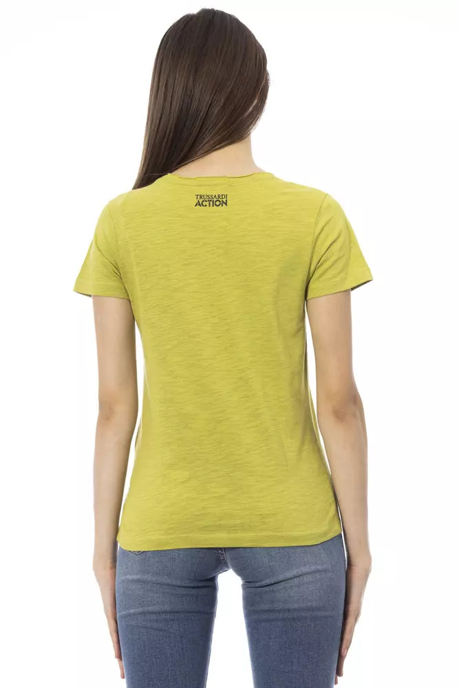 Trussardi Action Green Cotton Tops &amp; T-Shirts