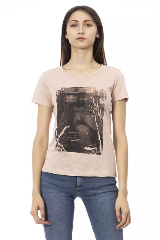 Trussardi Action Pink Cotton Tops &amp; T-Shirts