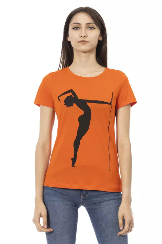 Trussardi Action Orange Cotton Tops &amp; T-Shirts