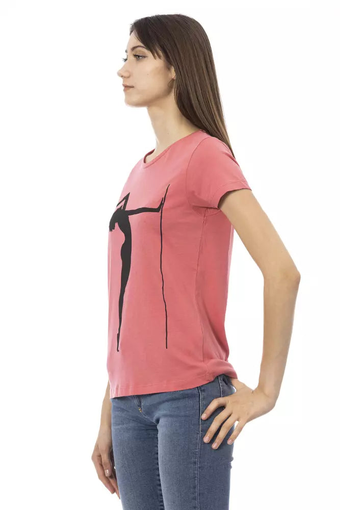 Trussardi Action Pink Cotton Tops &amp; T-Shirts