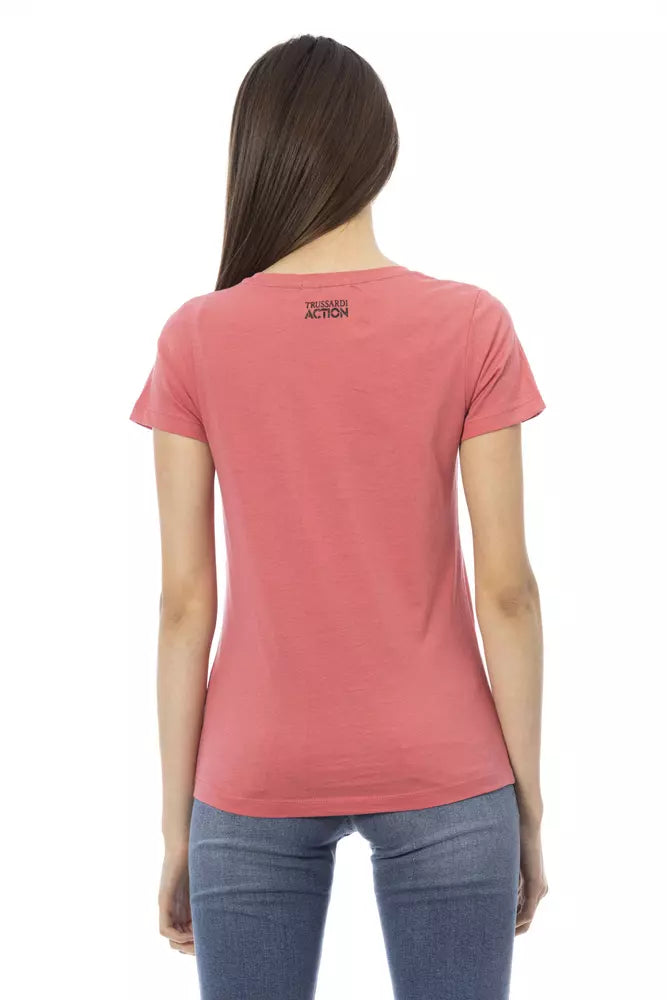 Trussardi Action Pink Cotton Tops &amp; T-Shirts