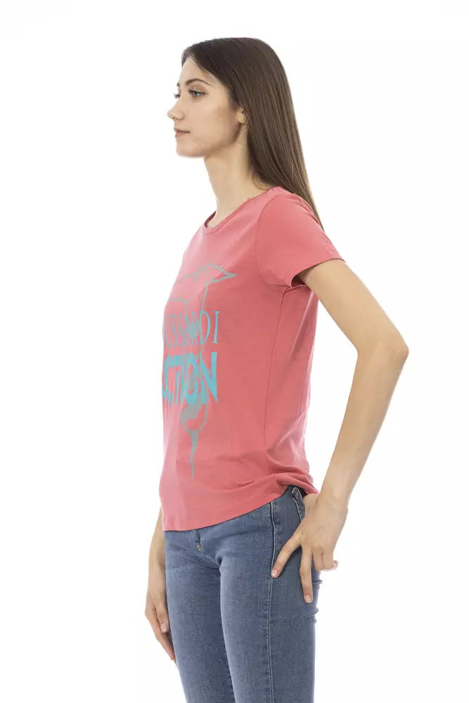 Trussardi Action Pink Cotton Tops &amp; T-Shirts