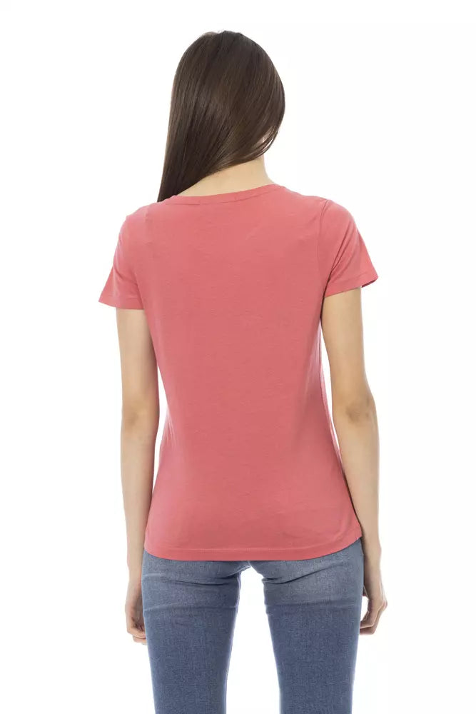 Trussardi Action Pink Cotton Tops &amp; T-Shirts