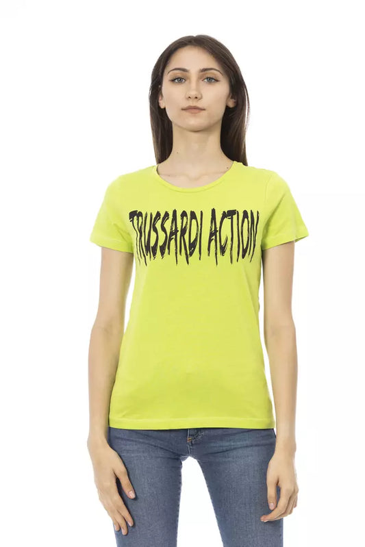 Trussardi Action Green Cotton Tops &amp; T-Shirts