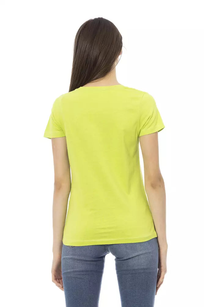 Trussardi Action Green Cotton Tops &amp; T-Shirts