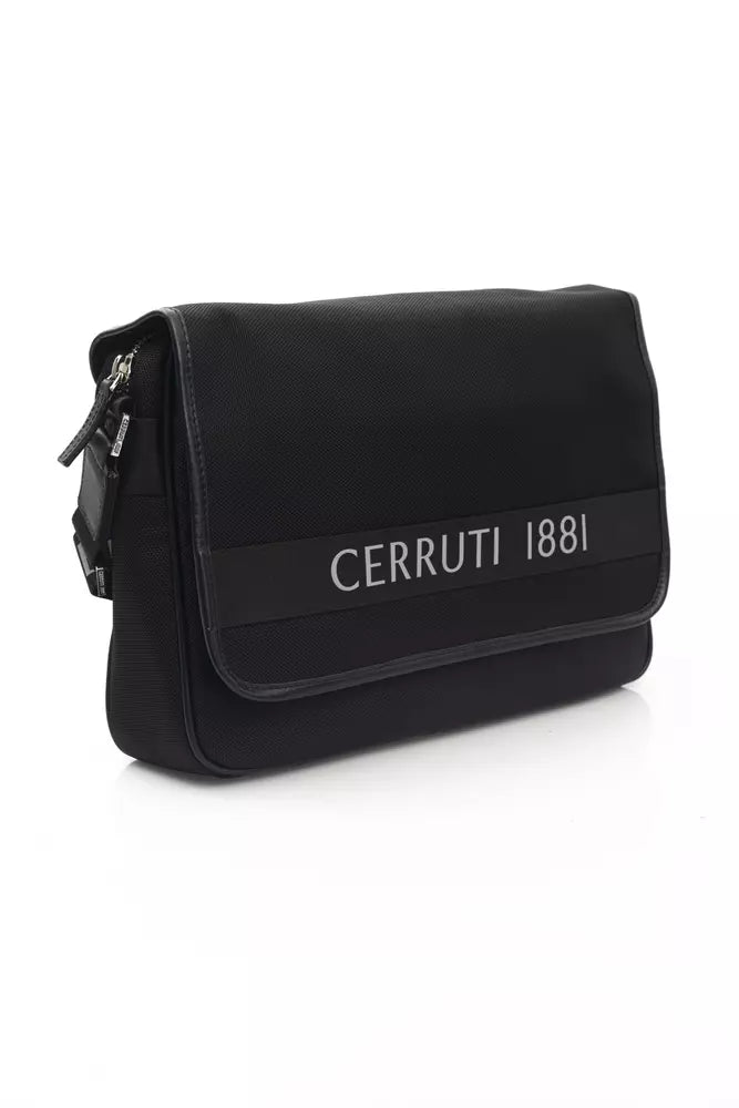 Cerruti 1881 Elegante schwarze Umhängetasche mit Logo