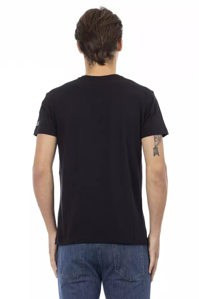 Trussardi Action Black Cotton Men T-Shirt