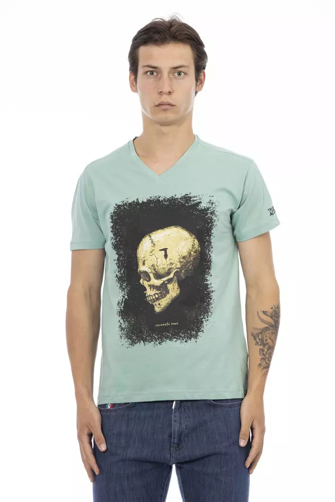 Trussardi Action Elegantes Kurzarm-T-Shirt mit V-Ausschnitt