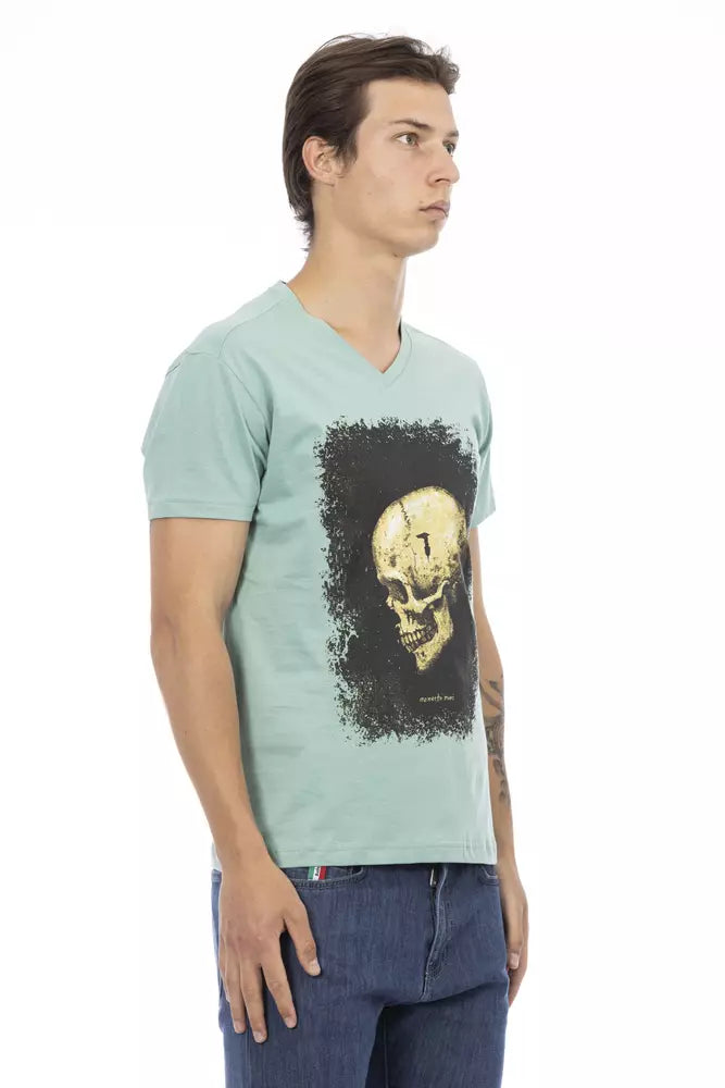 Trussardi Action Elegantes Kurzarm-T-Shirt mit V-Ausschnitt