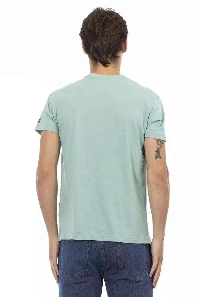 Trussardi Action Elegantes Kurzarm-T-Shirt mit V-Ausschnitt