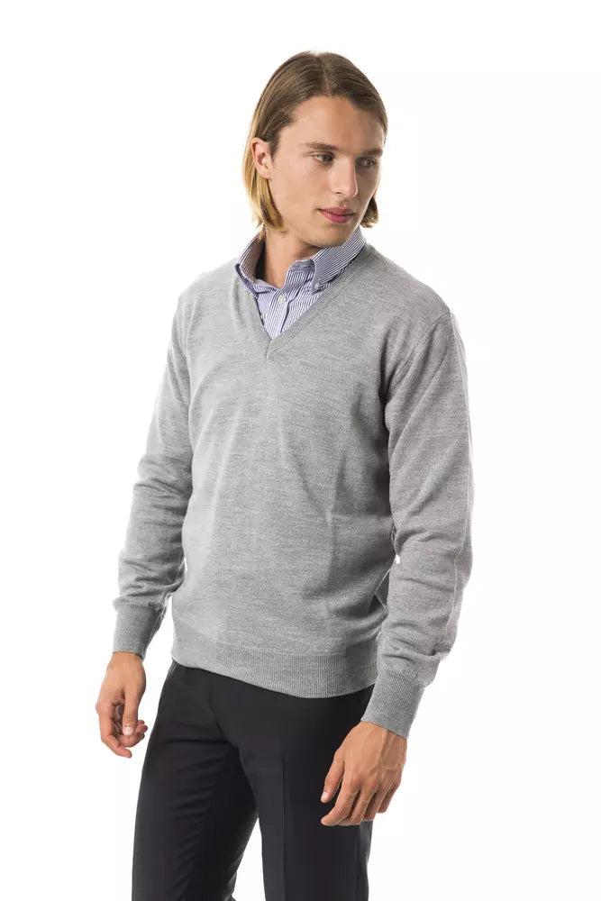 Uominitaliani Maglione Uomo in Lana Grigia