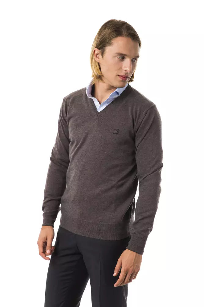 Uominitaliani Maglione Uomo In Lana Merino Grigia