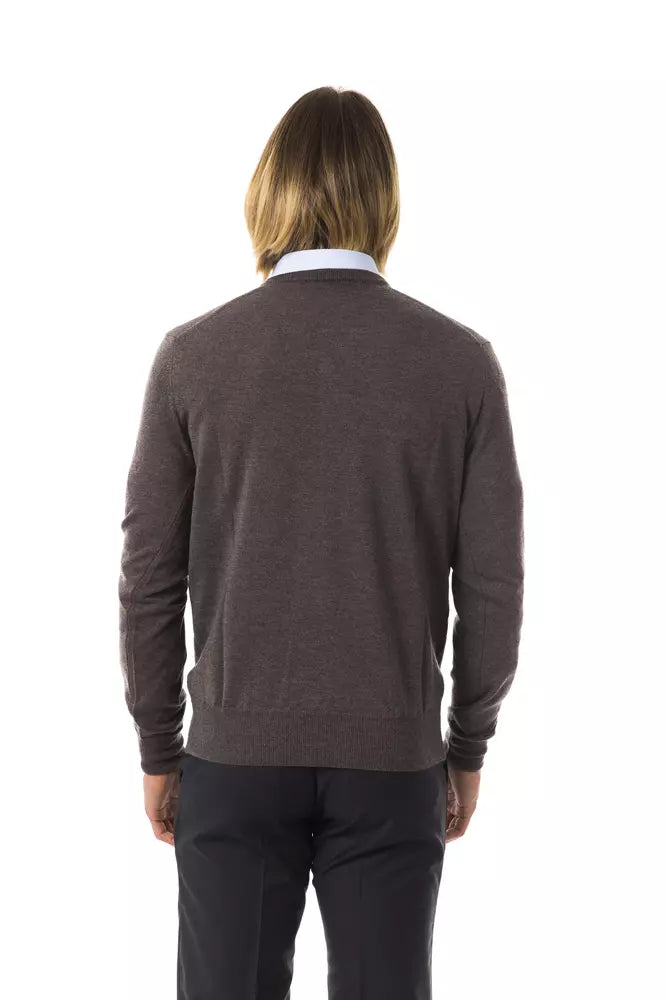 Uominitaliani Maglione Uomo In Lana Merino Grigia