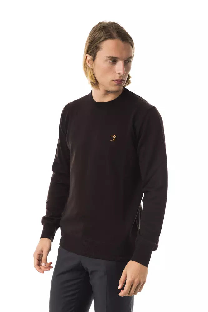 Uominitaliani Maglione Uomo In Lana Merino Marrone