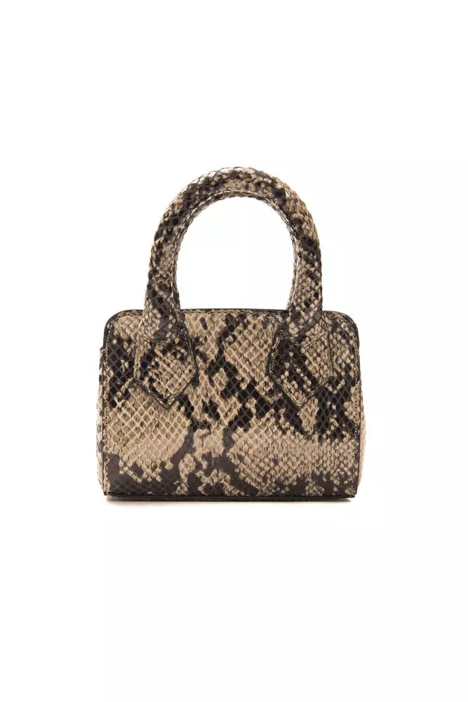 Pompeii Donatella Chic Mini-Tasche aus Leder mit Python-Print